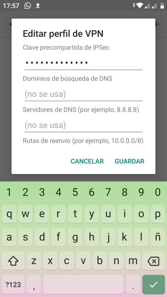 Configurar una conexión VPN en Android